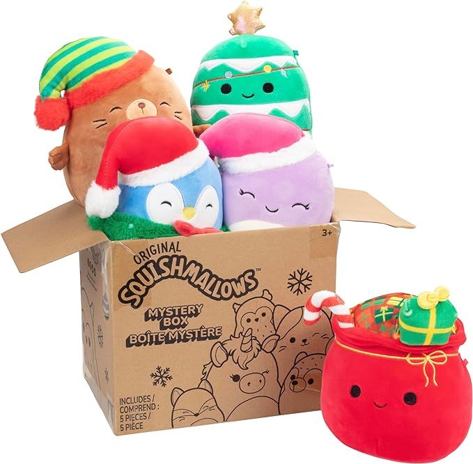 Squishmallows 5" Mystery Box Christmas Plush 5 Pack - Officially Licensed Kellytoy Plush - Collec... | Amazon (US)
