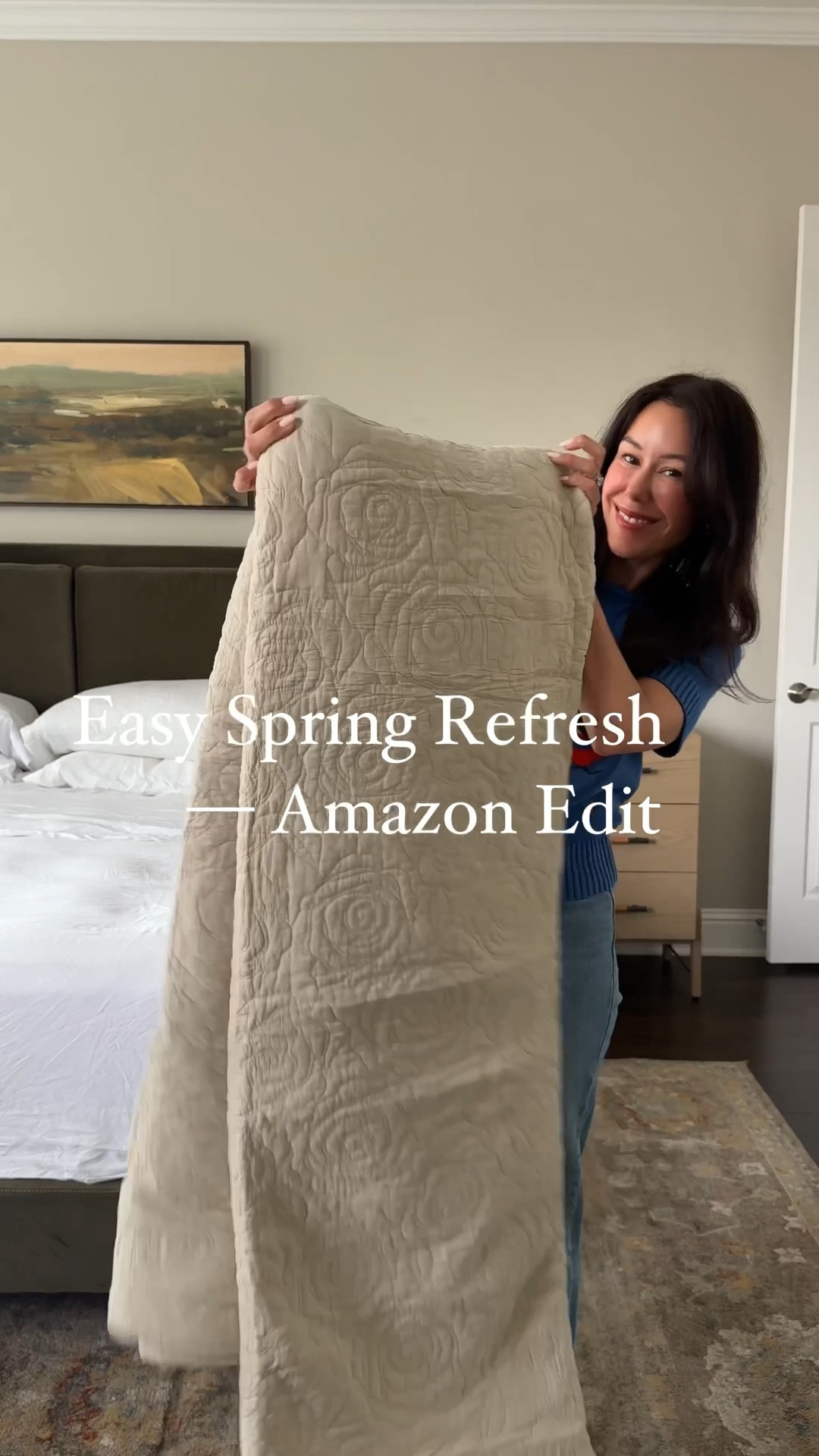 just a subtle shift… but it changes everything 🌿
swapped in a soft floral quilt + a gauzy throw for that barely-there hint of spring—still neutral, just a little lighter, a little fresher

#springrefresh #neutralhome #beddingupdate #cozylayers #modernorganic #bedroomstyling

#LTKHome