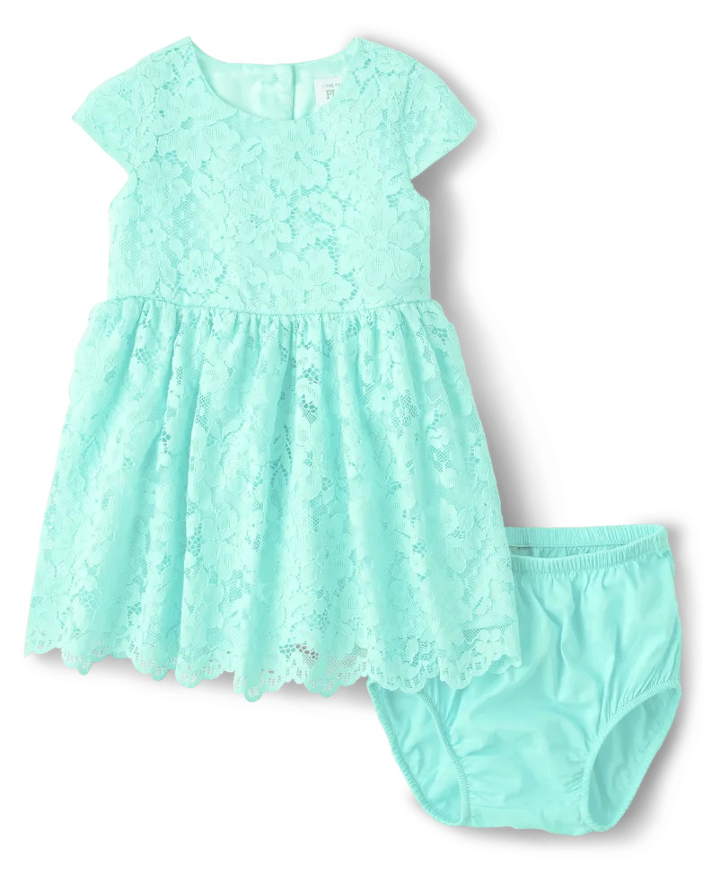 Baby Girls Mommy And Me Lace Dress - mellow aqua | The Children's Place