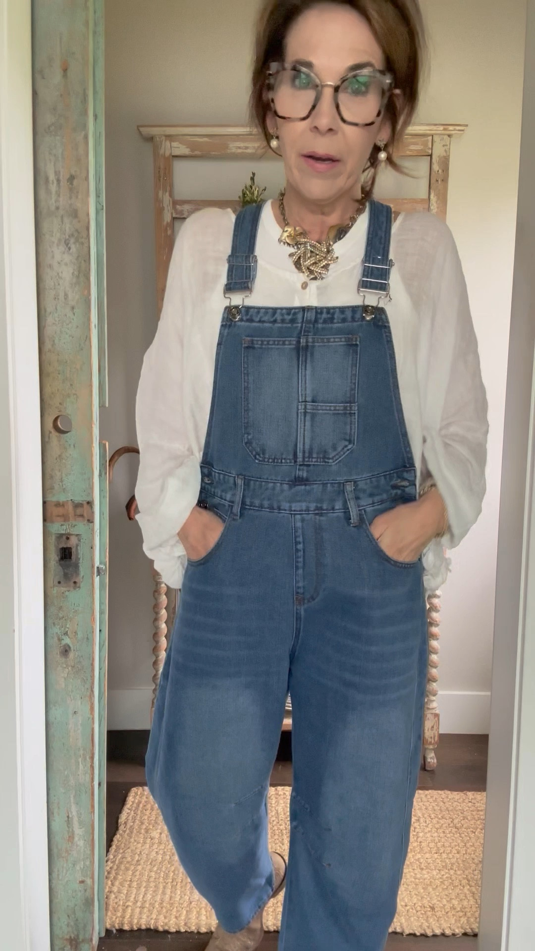 I wasn’t sure about the barrel leg overalls but I decided to give it a try and I love them!

So different and fun!

I bought them to wear with my boots to the Round Top antiques festival, and they were the perfect unique and casual outfit. 

I tried the fashion hack of hiding the overall straps in the back and only showing in the front and it is a fun and unique twist on wearing overalls. 

#LTKStyleTip #LTKWatchNow #LTKFindsUnder50