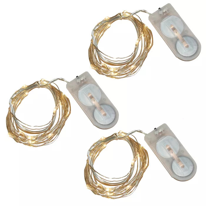 4.3' 3ct LED Submersible Mini Fairy String Lights White | Target