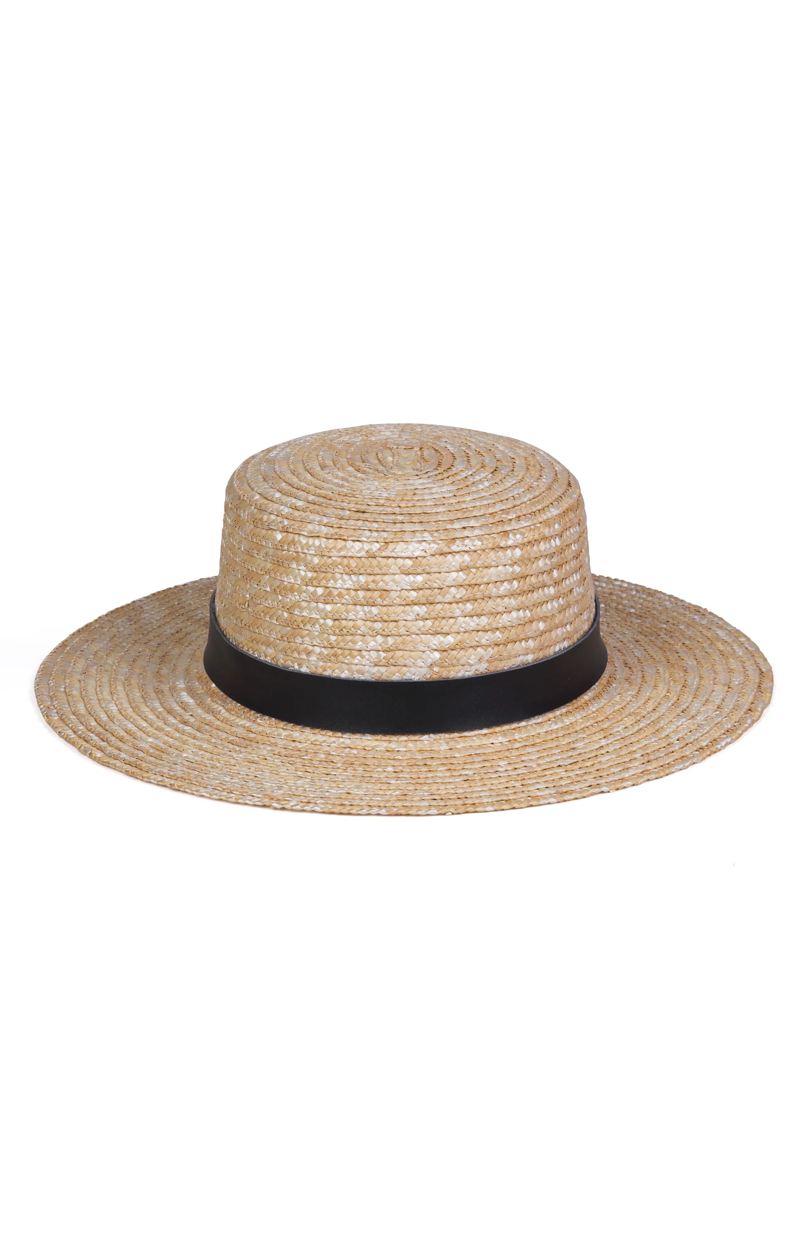 Women's Lack Of Color Spencer Leather Band Straw Hat - Brown | Nordstrom