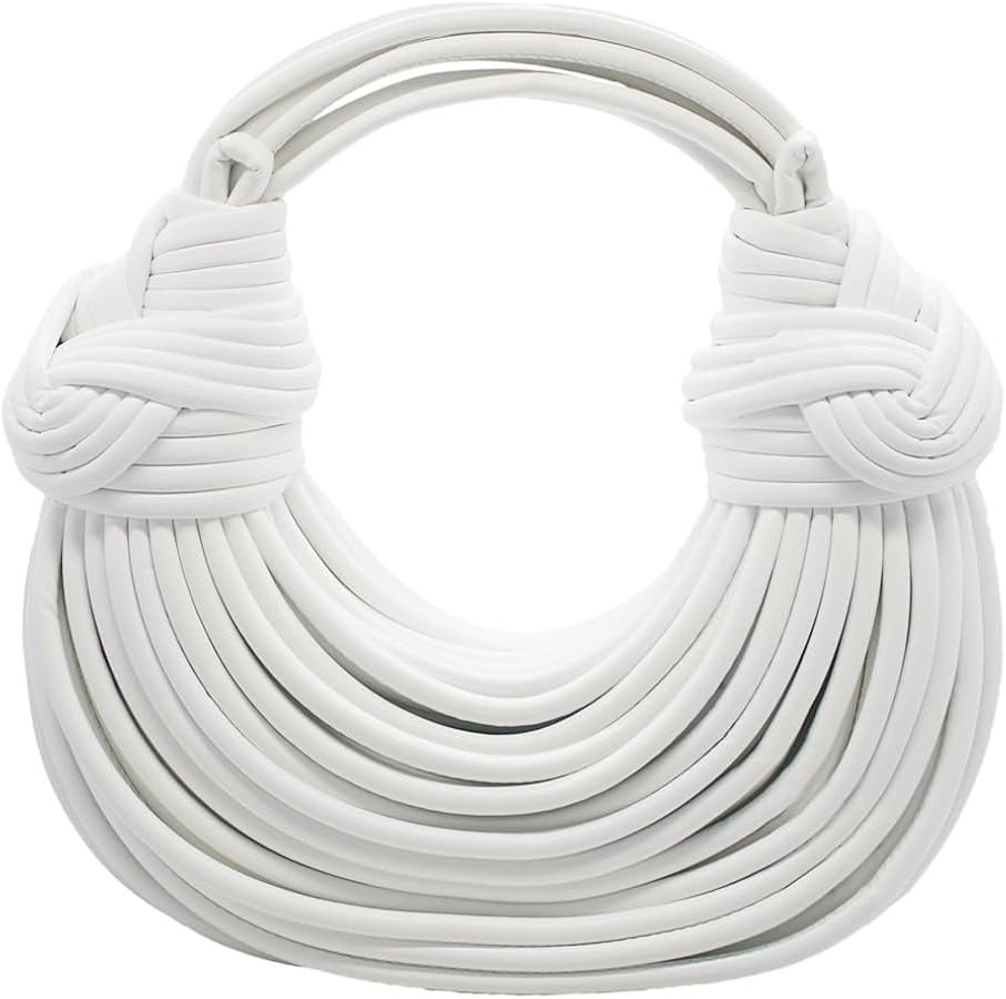 Bolso tejido para mujer, bolso de cuero de PVC, estilo creativo de fideos, bolso cruzado de moda | Amazon (US)