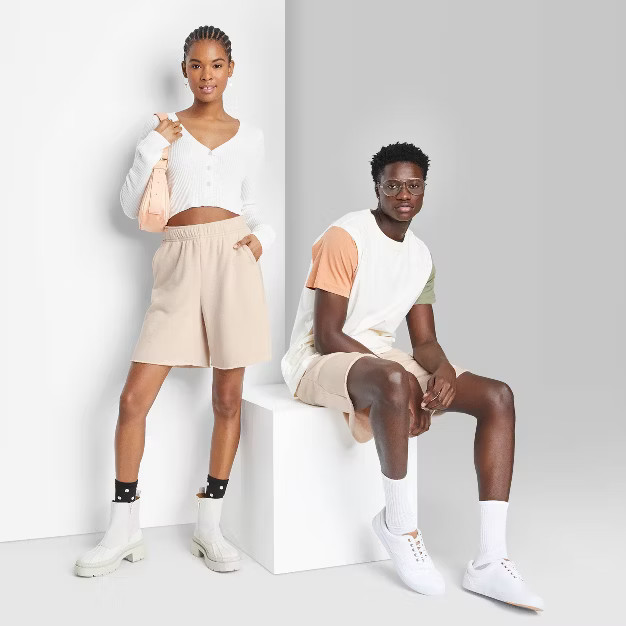 High-Rise Fleece Bermuda Shorts - Wild Fable™ | Target