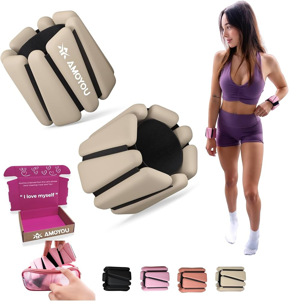AMOYOU Wrist & Ankle Weights for Women – 2 lb Ankle Weights (Set of 2, 1 lb Each) | Arm Weights... | Amazon (US)
