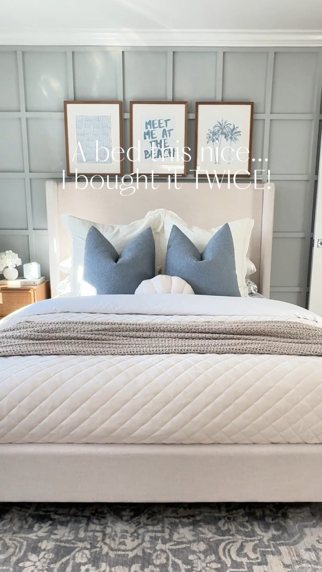 I searched high and low for the perfect bed… and when I found this one on Wayfair, I knew I had to get it TWICE! Total designer look for less & under $550 for the king size $450 for the queen size!.

#wayfairpartner #wayfair #wayfairbed #bedroomfinds #neutralbed

#LTKHome #LTKSaleAlert #LTKWatchNow