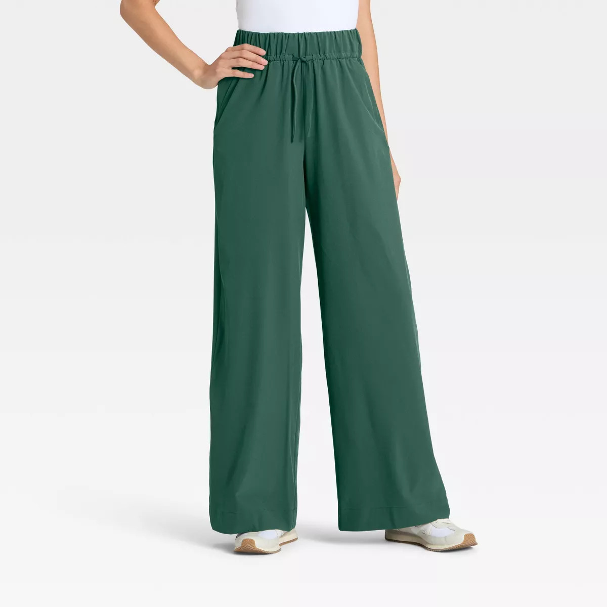 Women's Active Light High-Rise Wide Leg Pants - All In Motion™ Brown S | Target