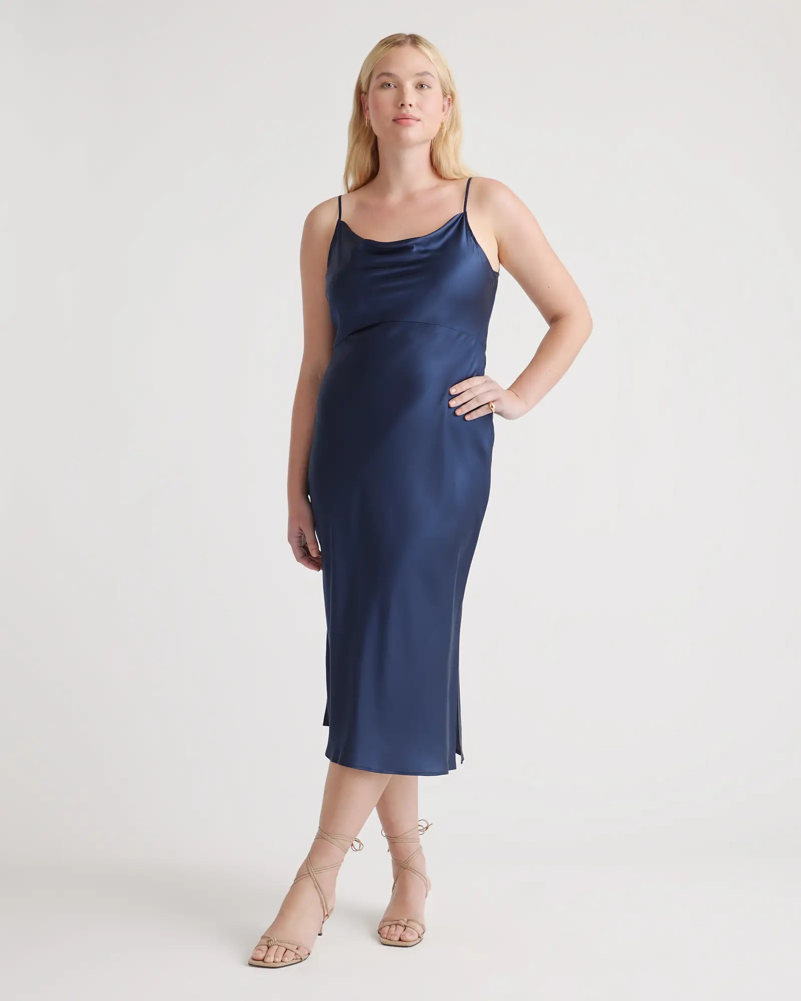 100% Washable Silk Cowl Neck Slip Dress | Quince