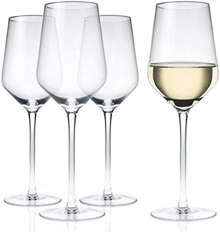 Kingrol 4 Pack 13 oz Crystal Wine Glasses, Long Stem White Wine Glasses Universal Wine Glasses fo... | Amazon (US)