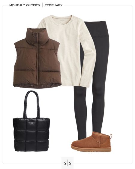 Monthly outfit planner : FEBRUARY looks | #casualstyle #leggings #everydayoutfit #winterstyle #puffervest #casualchic #springoutfit #winteroutfit | See entire calendar on thesarahstories.com ✨

#LTKstyletip