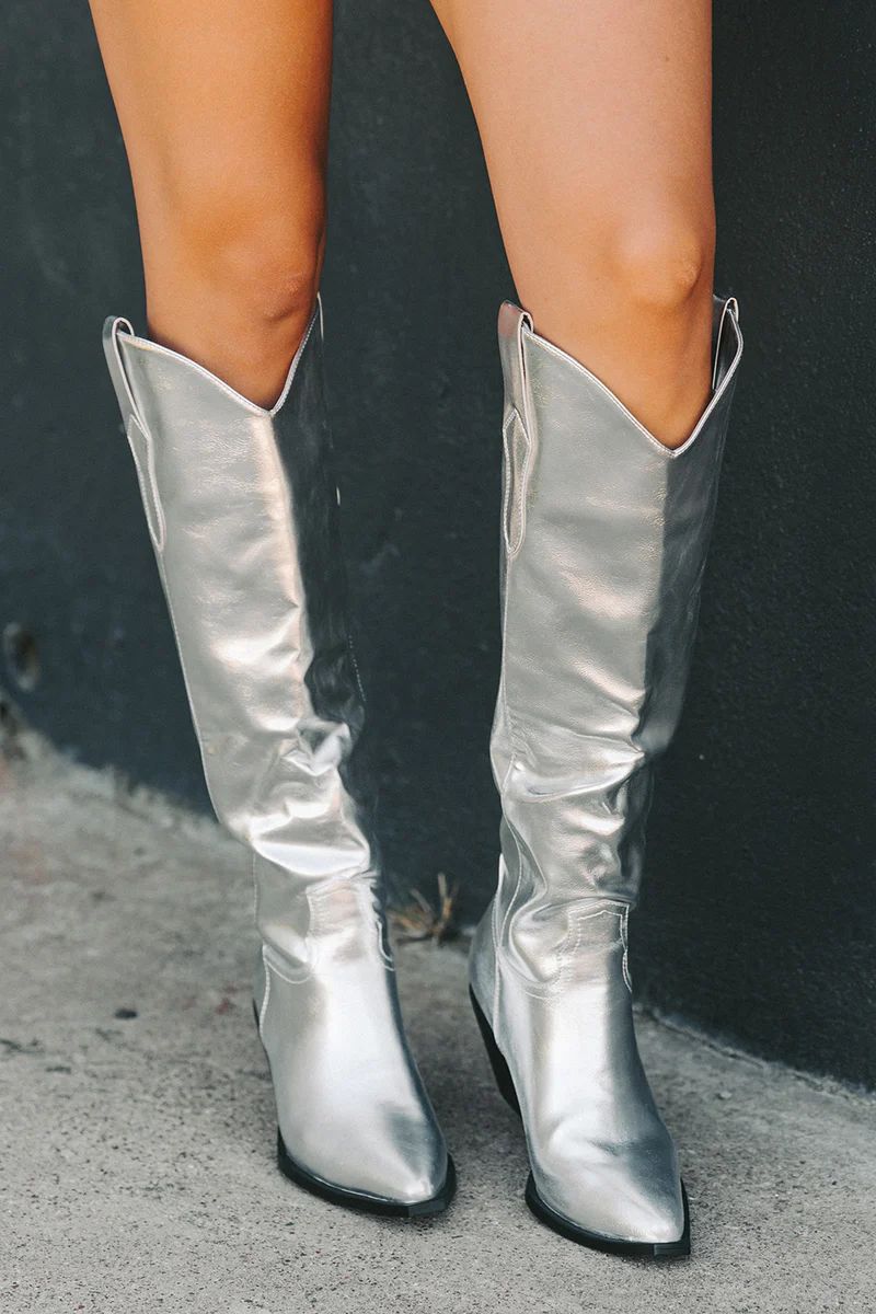 BuddyLove Billini | Ulise Tall Boots | Silver | BuddyLove