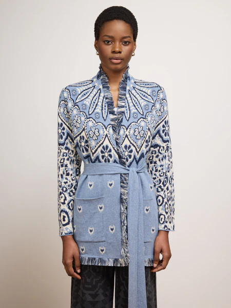 Dalton Cardigan Blue | Hayley Menzies UK