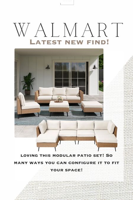 Latest Walmart favorite for the patio!

Modular patio set, outdoor furniture, patio furniture, outdoor couch, outdoor sectional, patio sofa, patio couch, wicker furniture, Walmart home

#LTKHome #LTKSeasonal #LTKStyleTip