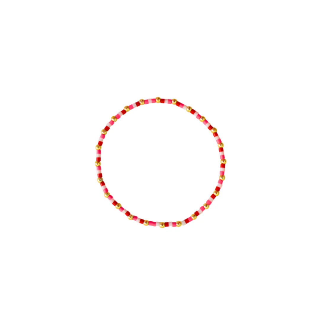 The Claire- Pink/Red/White | Cocos Beads and Co