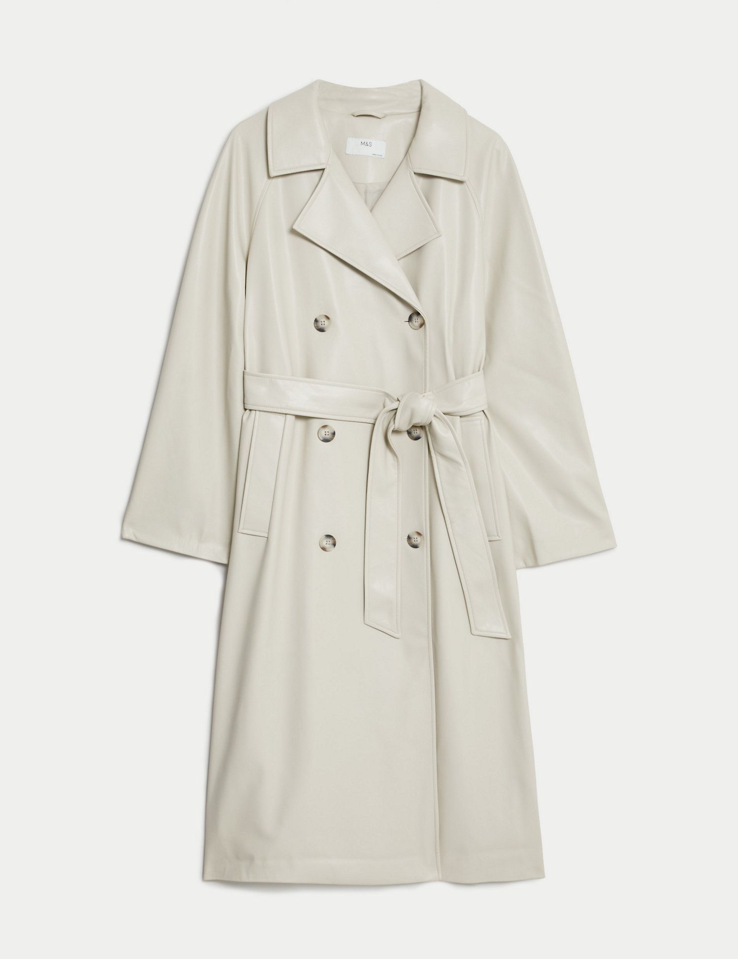 Faux Leather Belted Trench Coat | Marks & Spencer (UK)