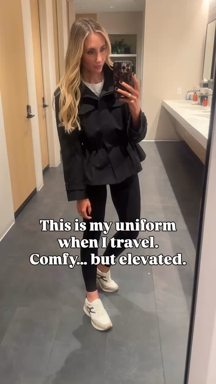 My favorite outfit to travel in! Comfortable but elevated and these sneakers make your legs look lean and long! 

Em sizes:
Height: 5’6”
Weight: 115lbs
Top: small
Pants: 2, small, 25

#LTKootd #LTKdayinmylife #LTKTravel