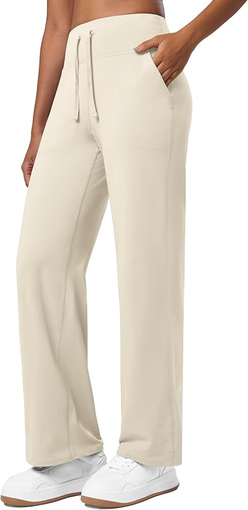 Willit Women's Fleece Lined Pants Wide Leg Thermal Yoga Winter Pants with Pockets High Waist Comy... | Amazon (US)