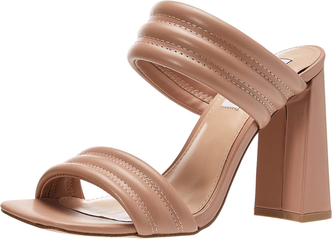 Amazon.com | Steve Madden Women's Tahani Heeled Sandal, Nude, 6 | Heeled Sandals | Amazon (US)