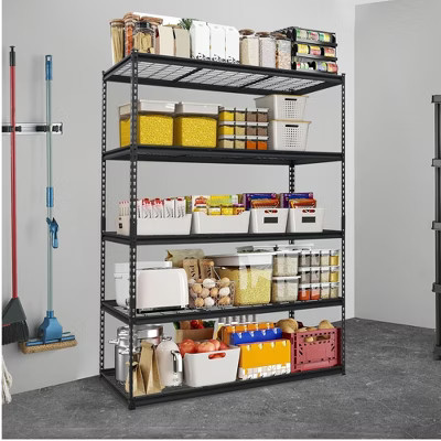 5 Tier Garage Storage Shelving, Adjustable Metal Storage Shelf Unit, Easy Assemble Garage Storage Shelving | Target