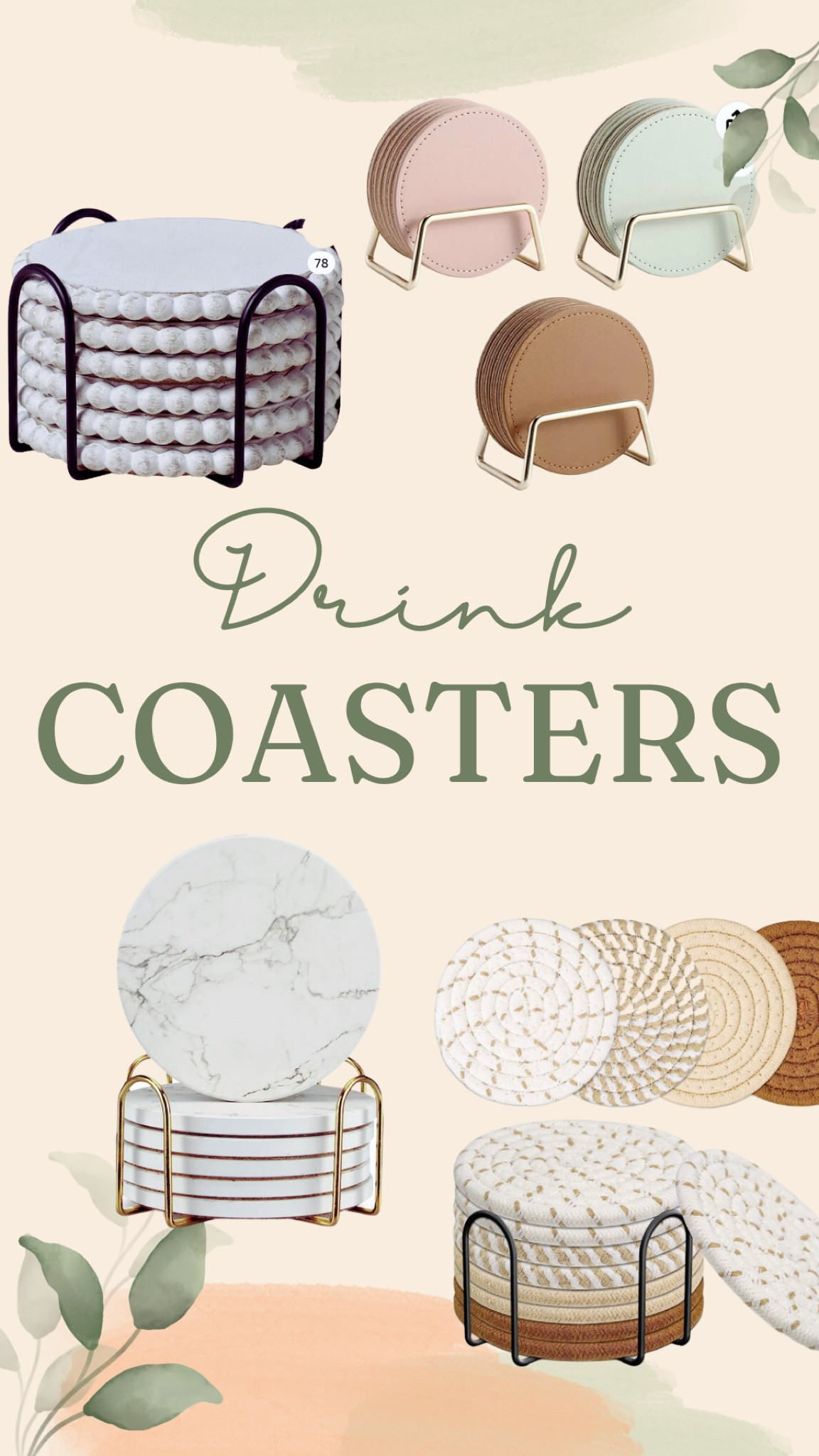 The cutest drink coasters for your bar 

#LTKSeasonal #LTKunder50 #LTKhome