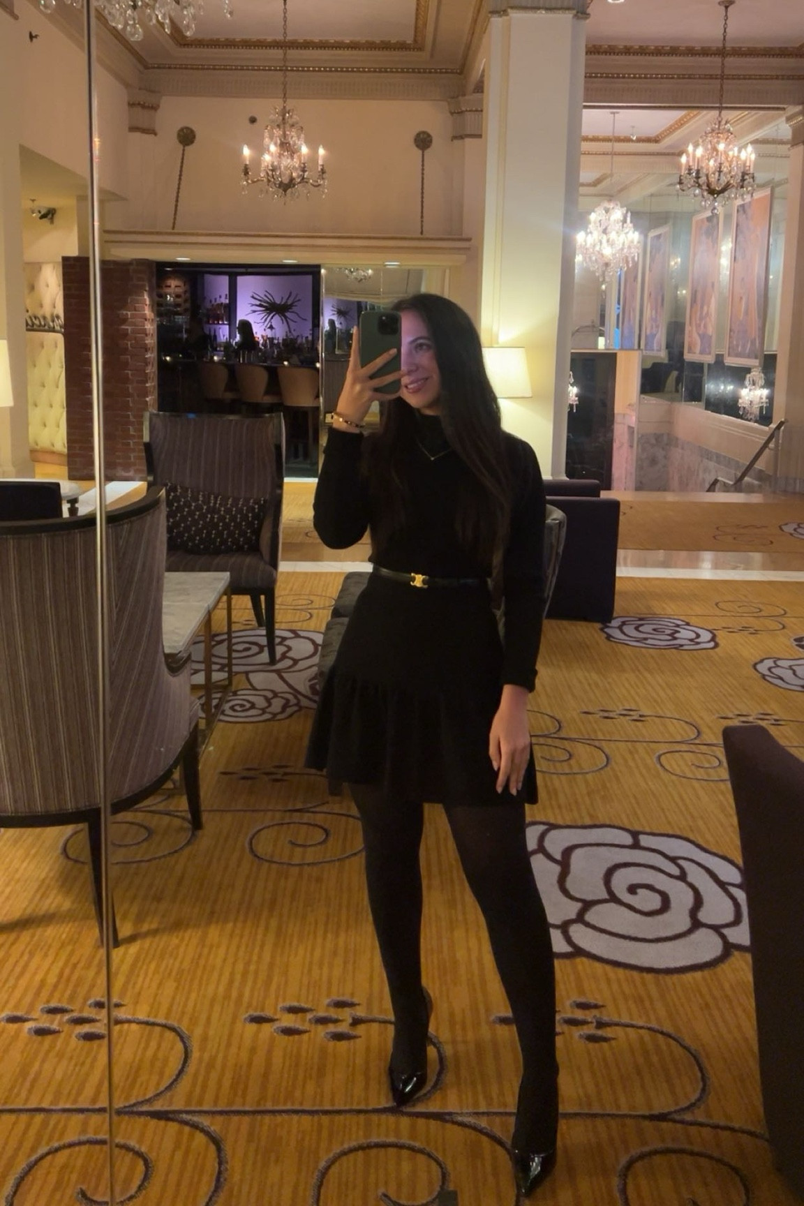 A classic black dress with belt 

#LTKSeasonal #LTKfindsunder50 #LTKstyletip