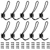 Rustic Entryway Hooks | 10 Pack of Black Wall Mounted Vintage Double Coat Hangers with Large Meta... | Amazon (US)