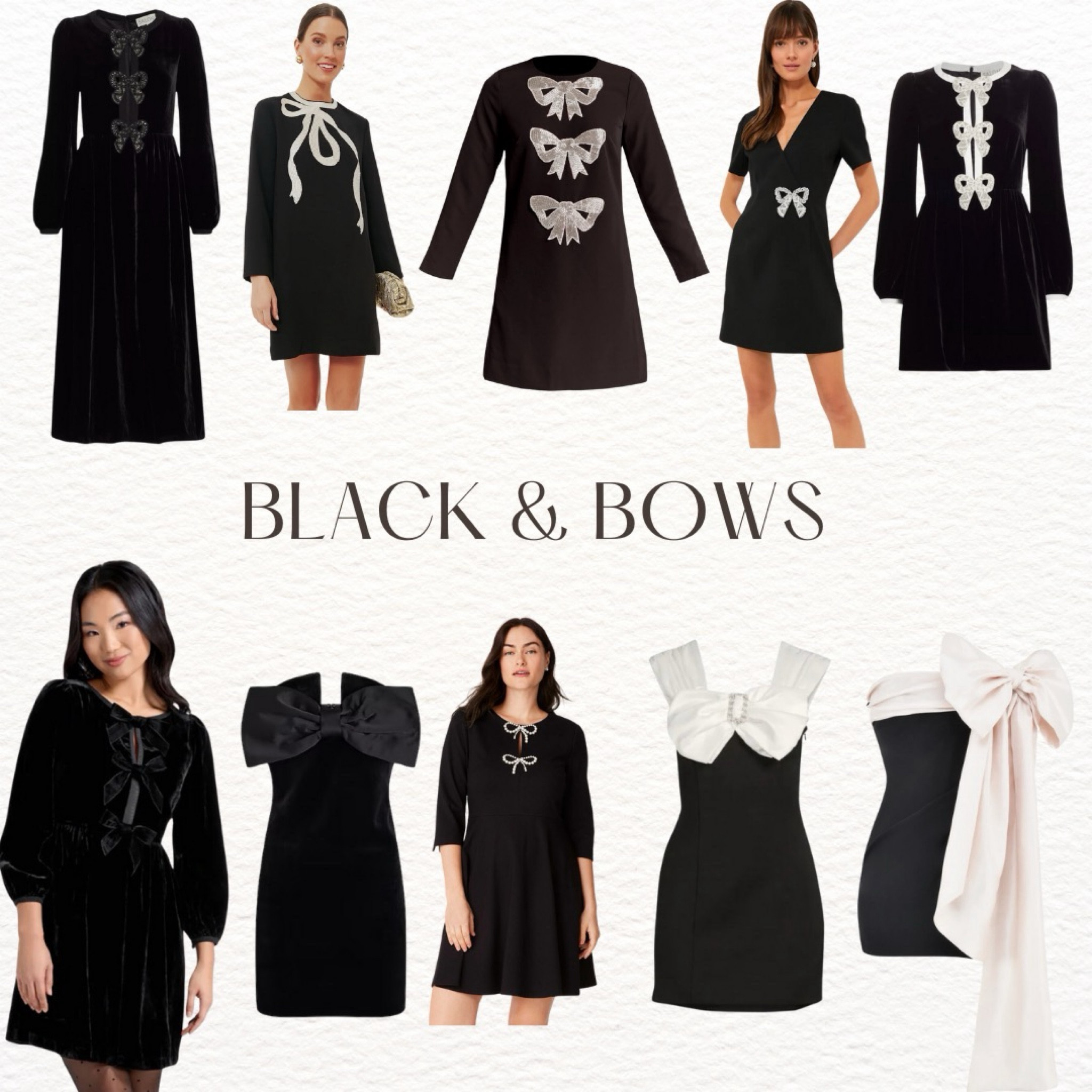 Black and bows for all occasions and all budgets.

#LTKHoliday #LTKSeasonal