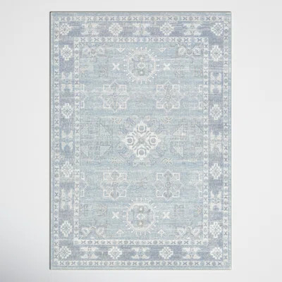 Hopkins Oriental Hand-Tufted Denim/Sky Blue Area Rug | Joss & Main