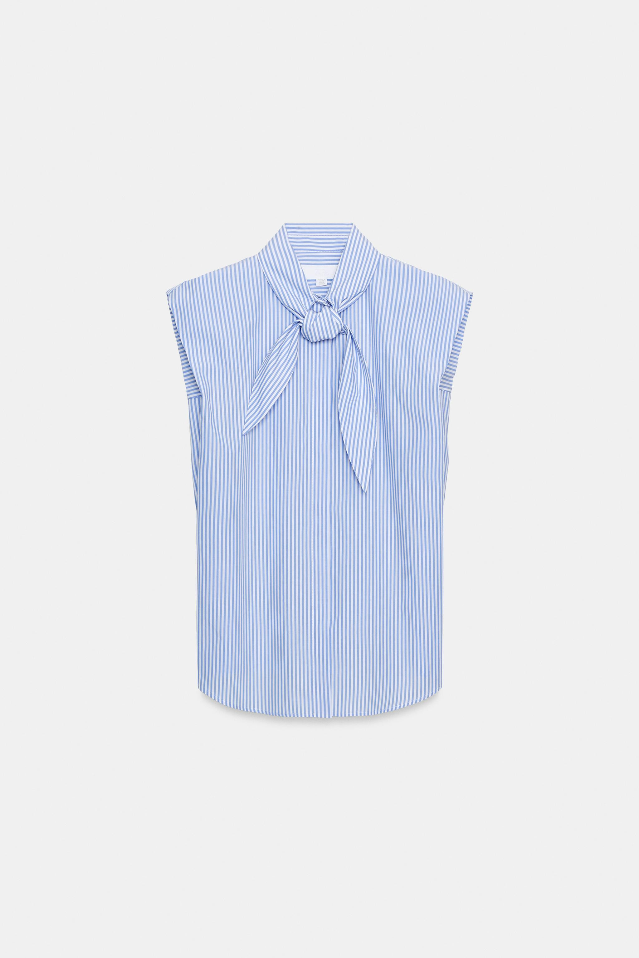 ZW COLLECTION LACED STRIPED SHIRT | Zara US