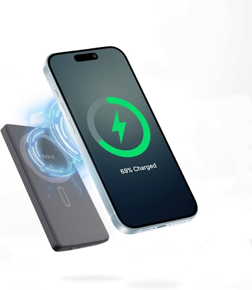 MAG-ii UltraSlim Modular Power Bank, Compatible with MagSafe Battery Pack, 5000mAh Extra Slim, 15... | Amazon (US)