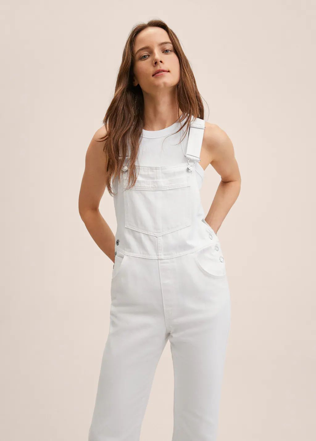 Long denim dungarees | MANGO (UK)