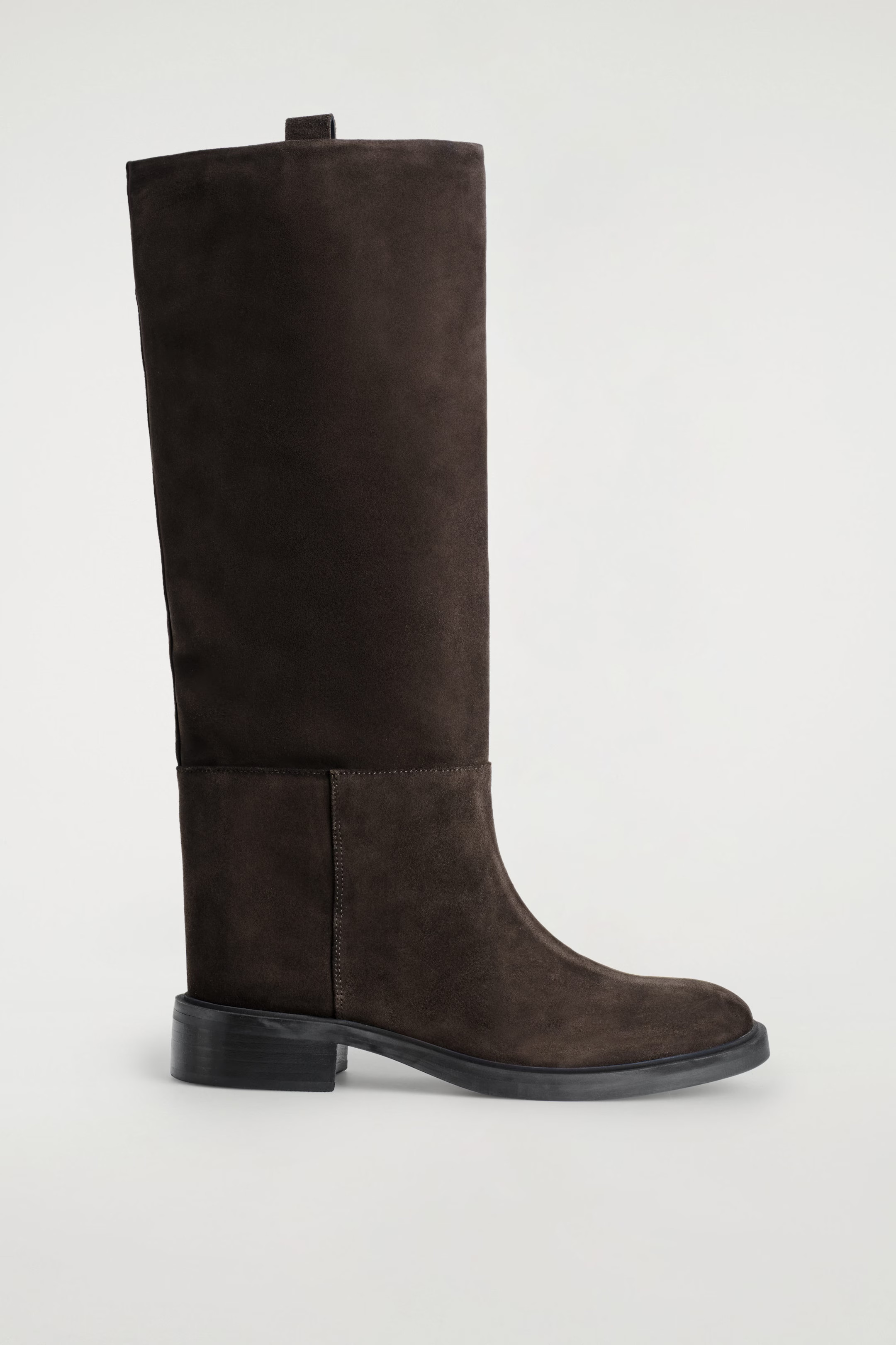 SUEDE RIDING BOOTS - BROWN | COS US | COS (US)