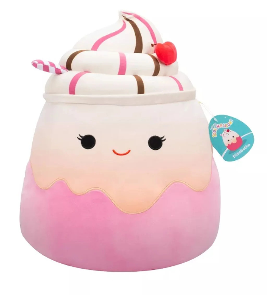 Squishmallows 14" Elisabetha the Sundae Cherry Float With Straw Plush Toy | Walmart (US)