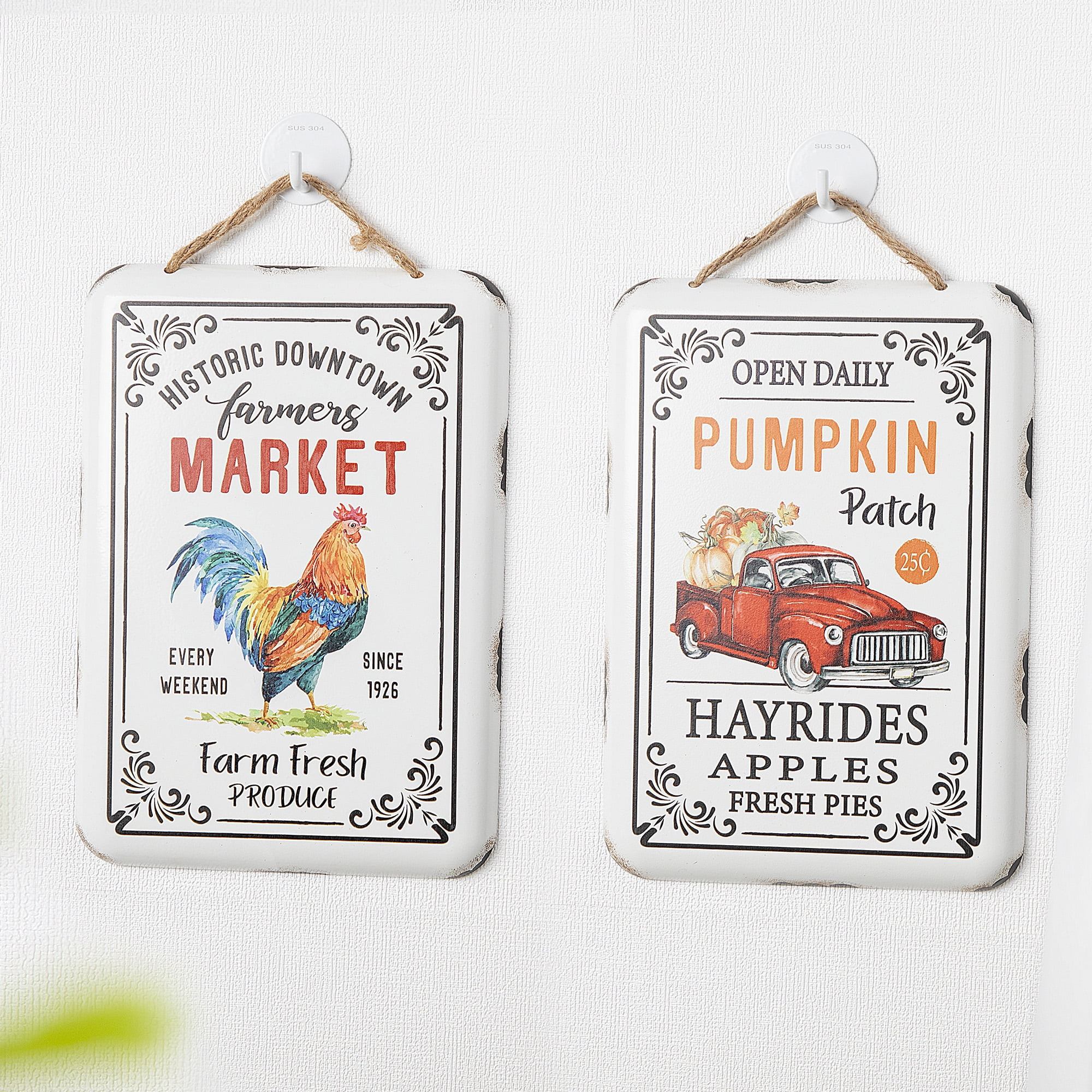 Way to Celebrate Pumpkin Patch White Metal Wall Harvest Decoration, 8.46"W x 0.71L x 12" | Walmart (US)