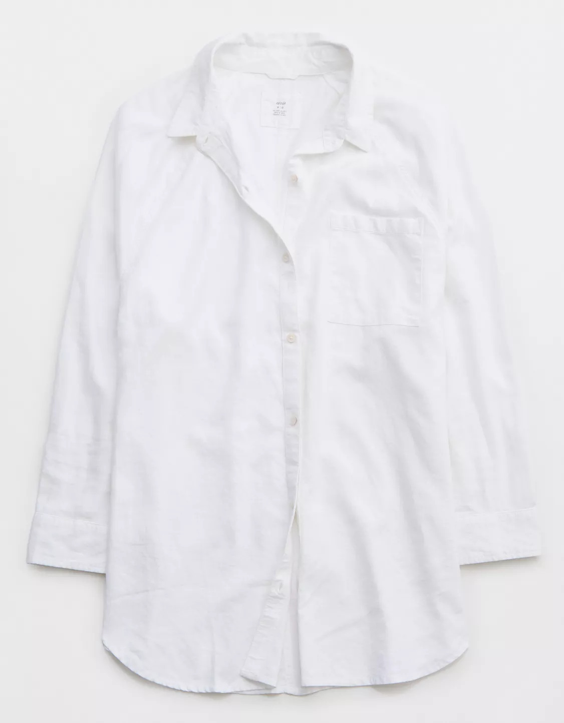 Aerie Pool-To-Party Linen Edition Cover Up Shirt | American Eagle Outfitters (US & CA)