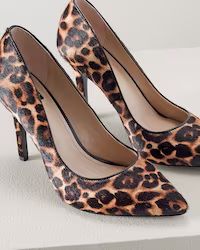 Cheetah Haircalf Mid-Heel Pump | White House Black Market