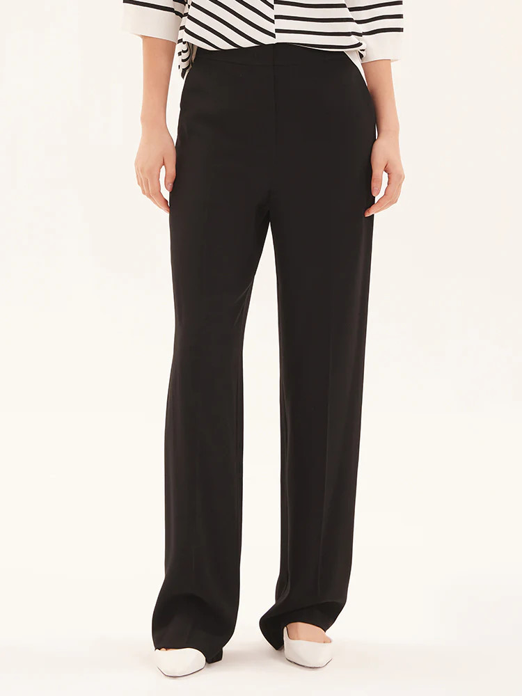 Black Acetate Wide Leg Pants | GoeliaGlobal