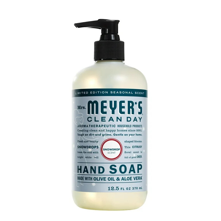 Mrs. Meyer's Clean Day Liquid Hand Soap, Limited Edition Snowdrop Scent, 12.5 Ounce Bottle | Walmart (US)