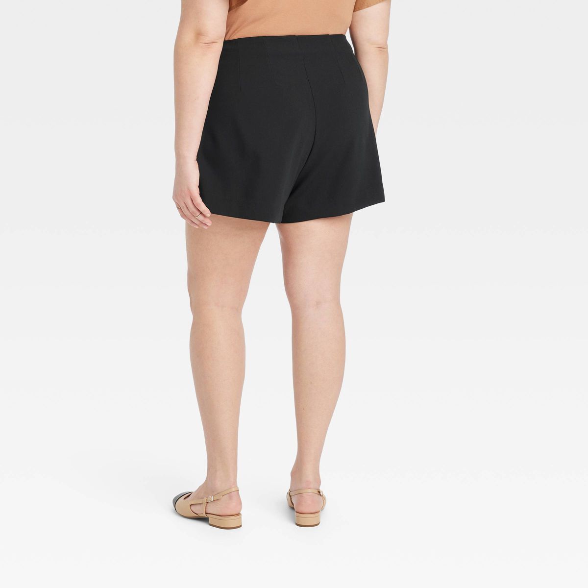 Women's High-Rise Tailored Shorts - A New Day™ Black 18 | Target