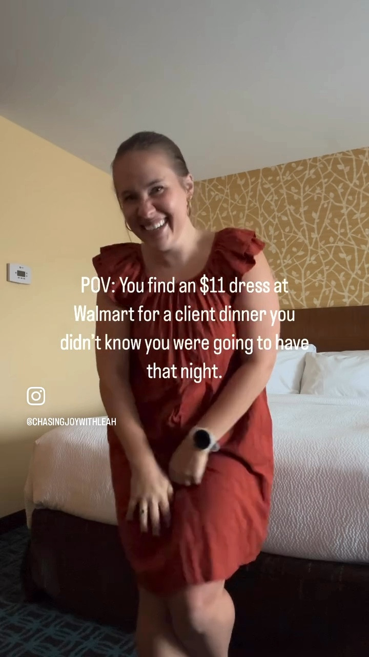 $11 dress available in most sizes in green and a few sizes in this red! Walmart has some great items! This one could use a belt as well, but I didn’t have one with me on my trip. I tagged it in the comments for what I would use that I have from Amazon.

#LTKFallSale #LTKSaleAlert #LTKFindsUnder50