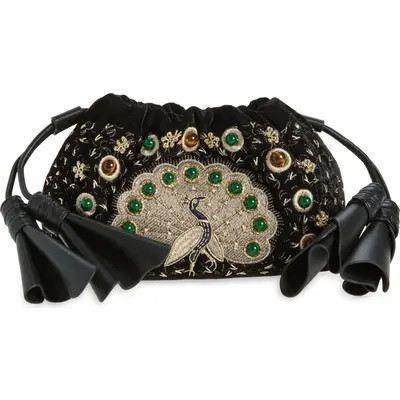 Small Cloud 91 Embroidered Peacock Clutch | Nordstrom