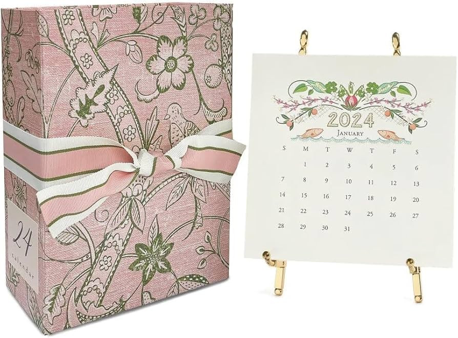 Karen Adams Gold Easel 2024 Desk Calendar January 2024 - December 2024 | Amazon (US)