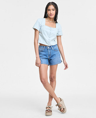 Levi's® Women's Mid-Rise A-Line Denim Shorts - Macy's | Macy's