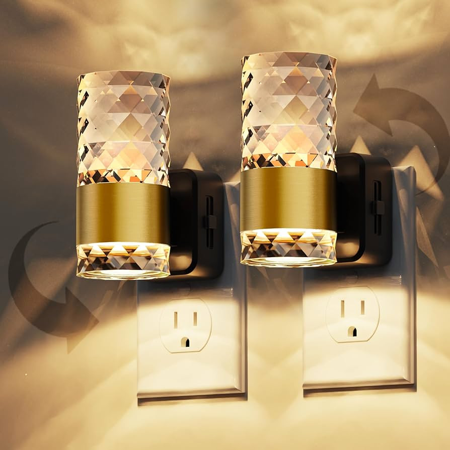 L LOHAS LED Night Light, Modern Night Lights Plug into Wall, 2 Pack 3000K Soft Warm 0-100LM Adjus... | Amazon (US)