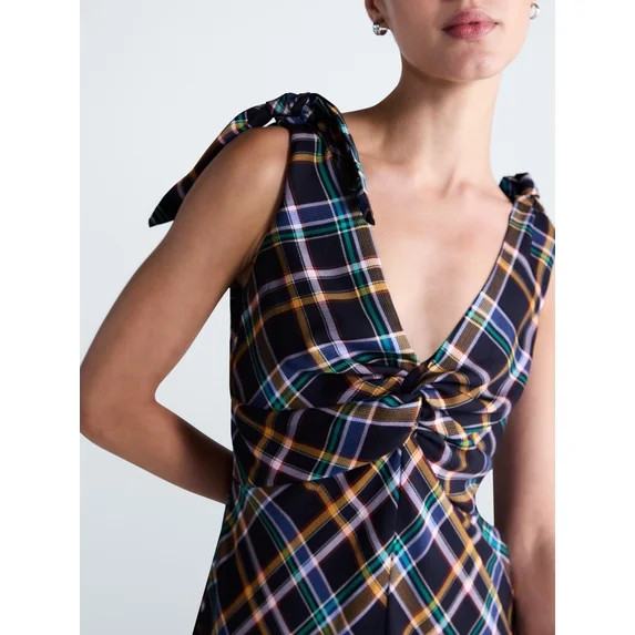Free Assembly Women's Twist Front Sleeveless Maxi Dress, Sizes XS-XXL | Walmart (US)