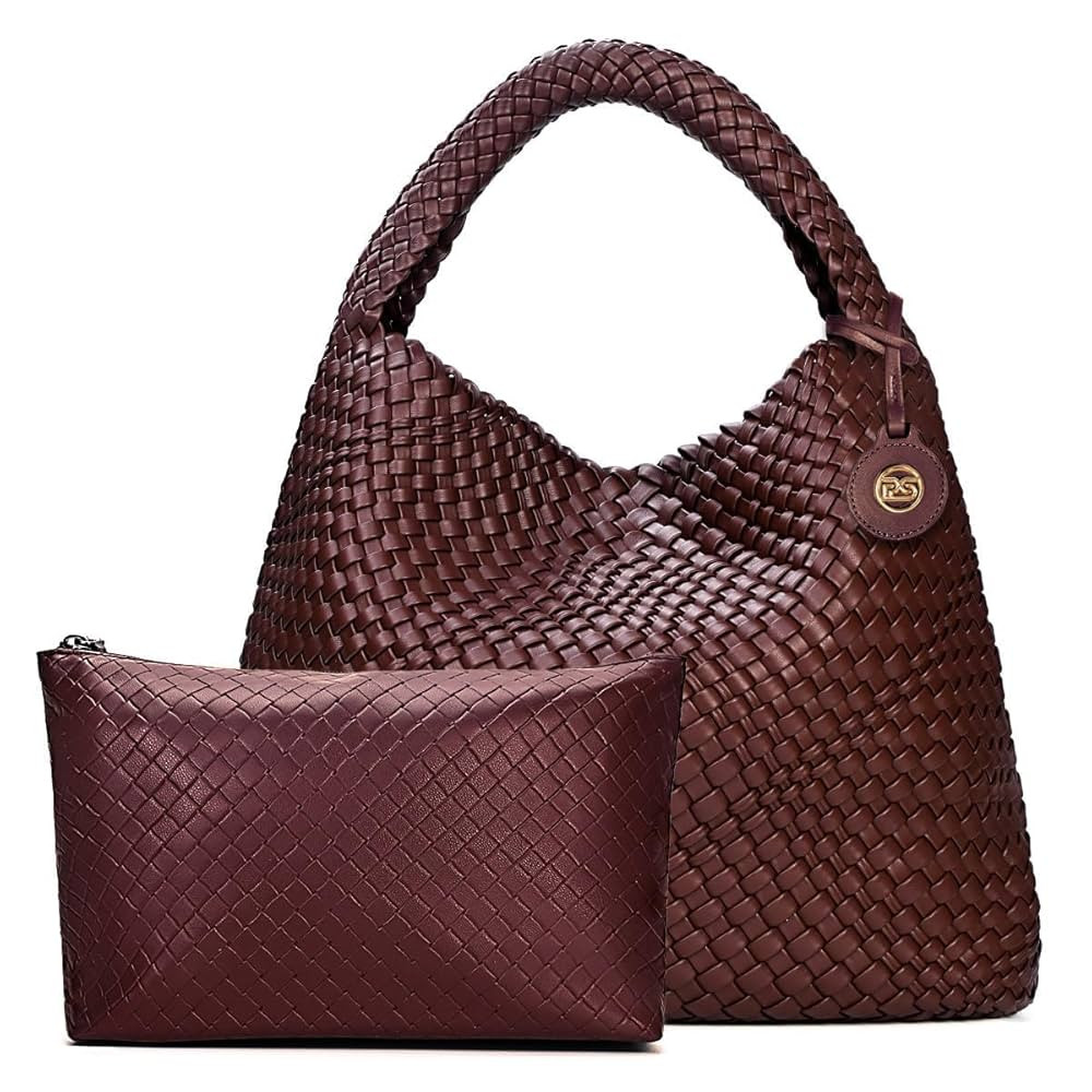 PS PETITE SIMONE Woven Tote Bag for Women Large Woven Purse Woven Leather Handbags Braided Purse ... | Amazon (US)
