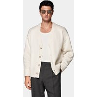 Suitsupply Off-white Merino Oversized Cardigan | Suitsupply (US)