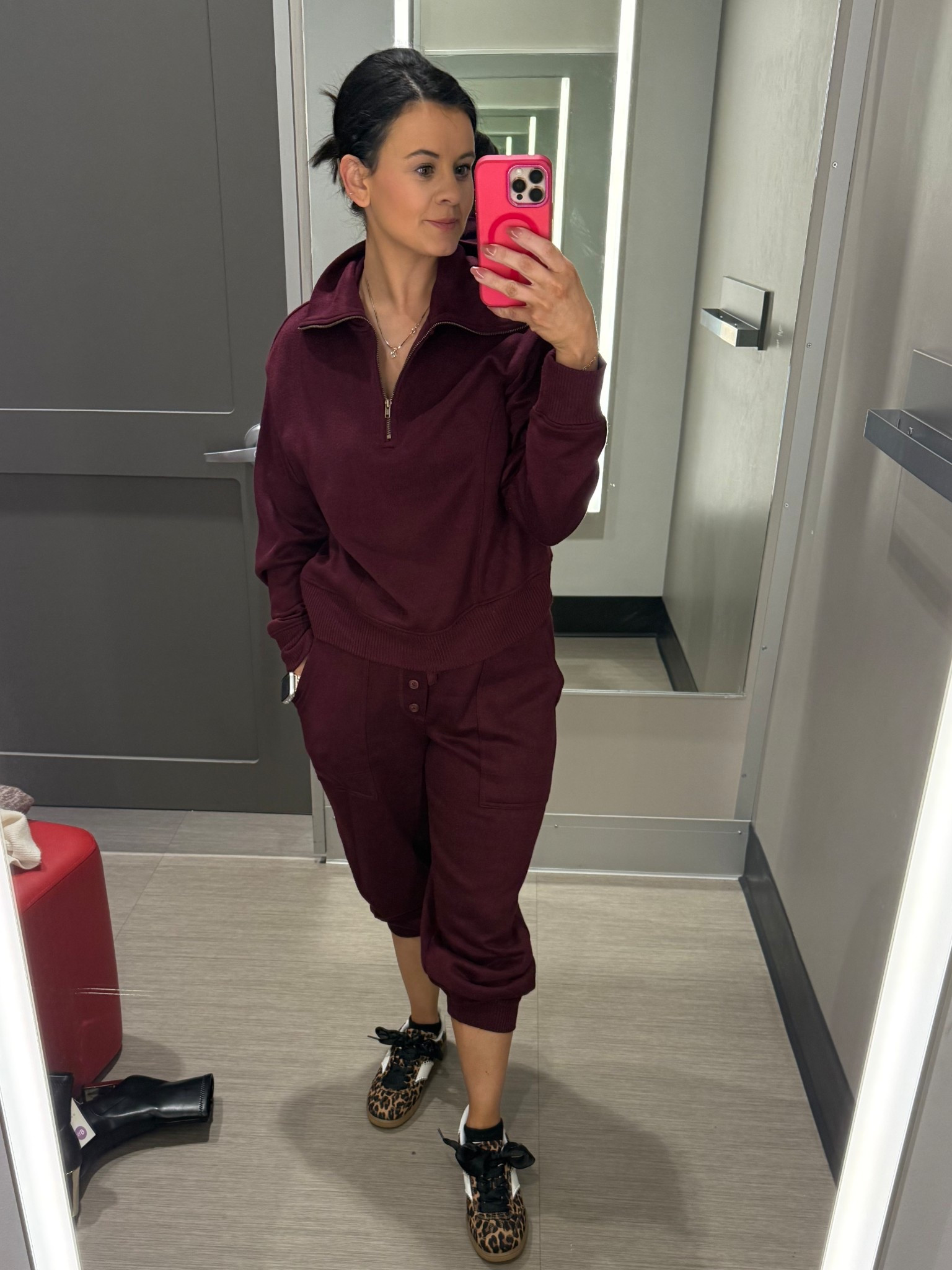 Top: Medium 
Bottoms: Medium (needed small) 

#giftsforher #joggerset

#LTKGiftGuide