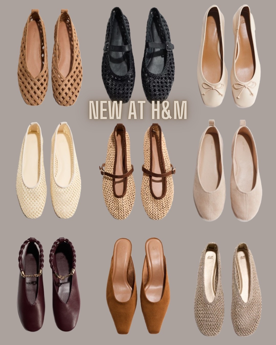 H&M fashion
Spring shoe ballet flats
Mary Jane flats
Crochet flats
