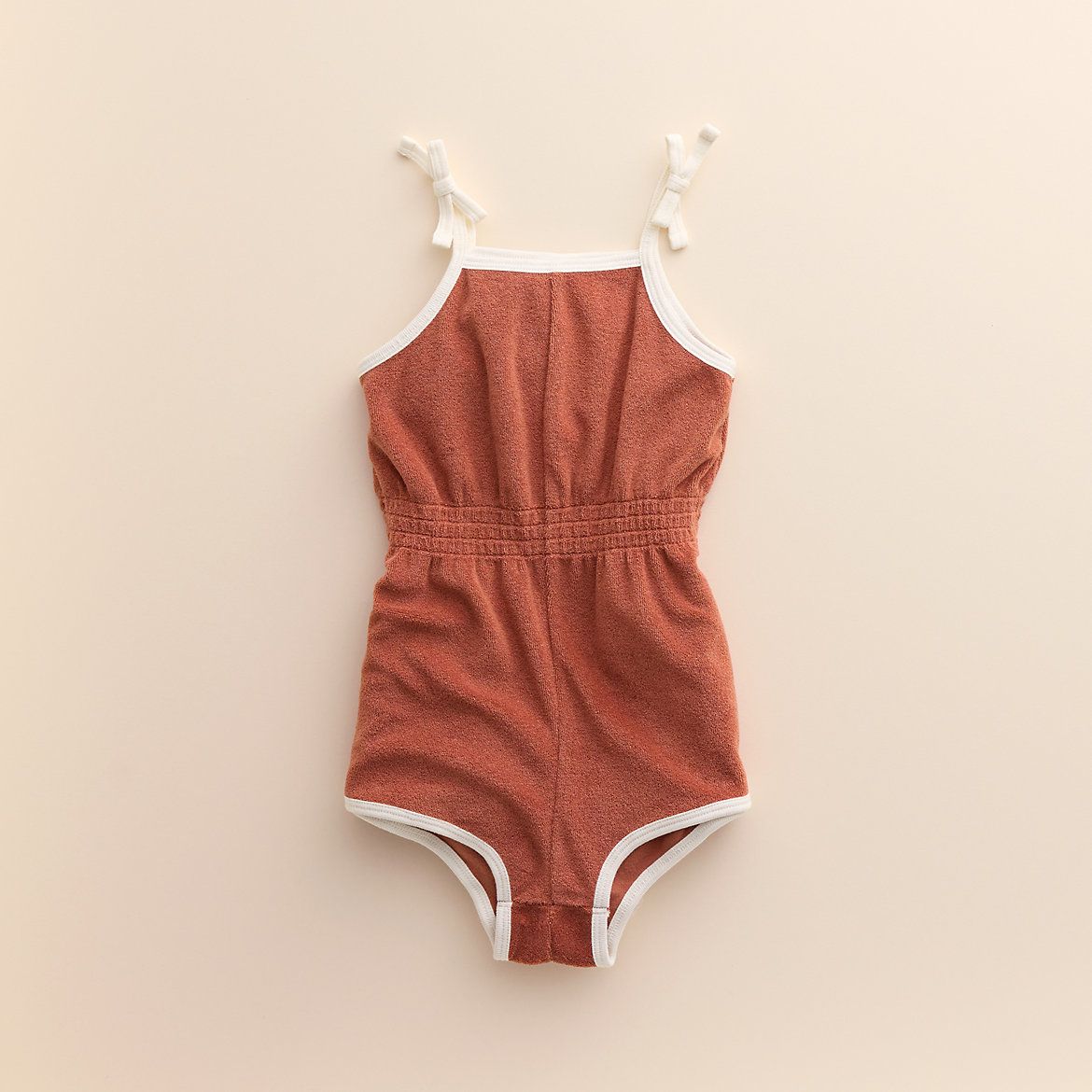 Baby & Toddler Girl Little Co. by Lauren Conrad Smocked-Waist Terry Cloth Romper | Kohl's